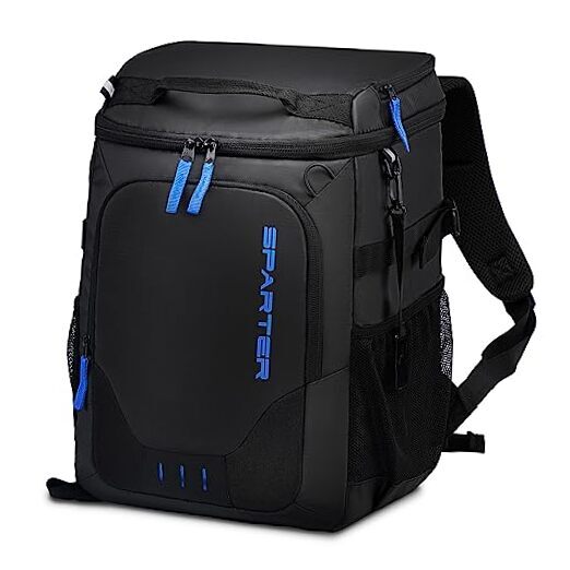 30L Insulated Leakproof Backpack Cooler Holds 45 Cans in Black  -image