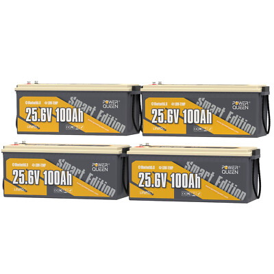 24V 100Ah Bluetooth LifePo4 Akku Lithium Batterie BMS für Solar Marine Wohnmobil