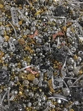 ✨56.9g✨Metal Bead Soup Lot Mixed Random Alloy Brass Spacers 🖤 2oz High Quality