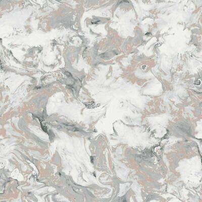 Muriva Elixier Marmor Rosegold/Silber Metallic Tapete 166502