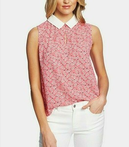 sleeveless peter pan collar shirt
