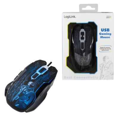 LogiLink USB Gaming Maus - Schwarz (ID0137)