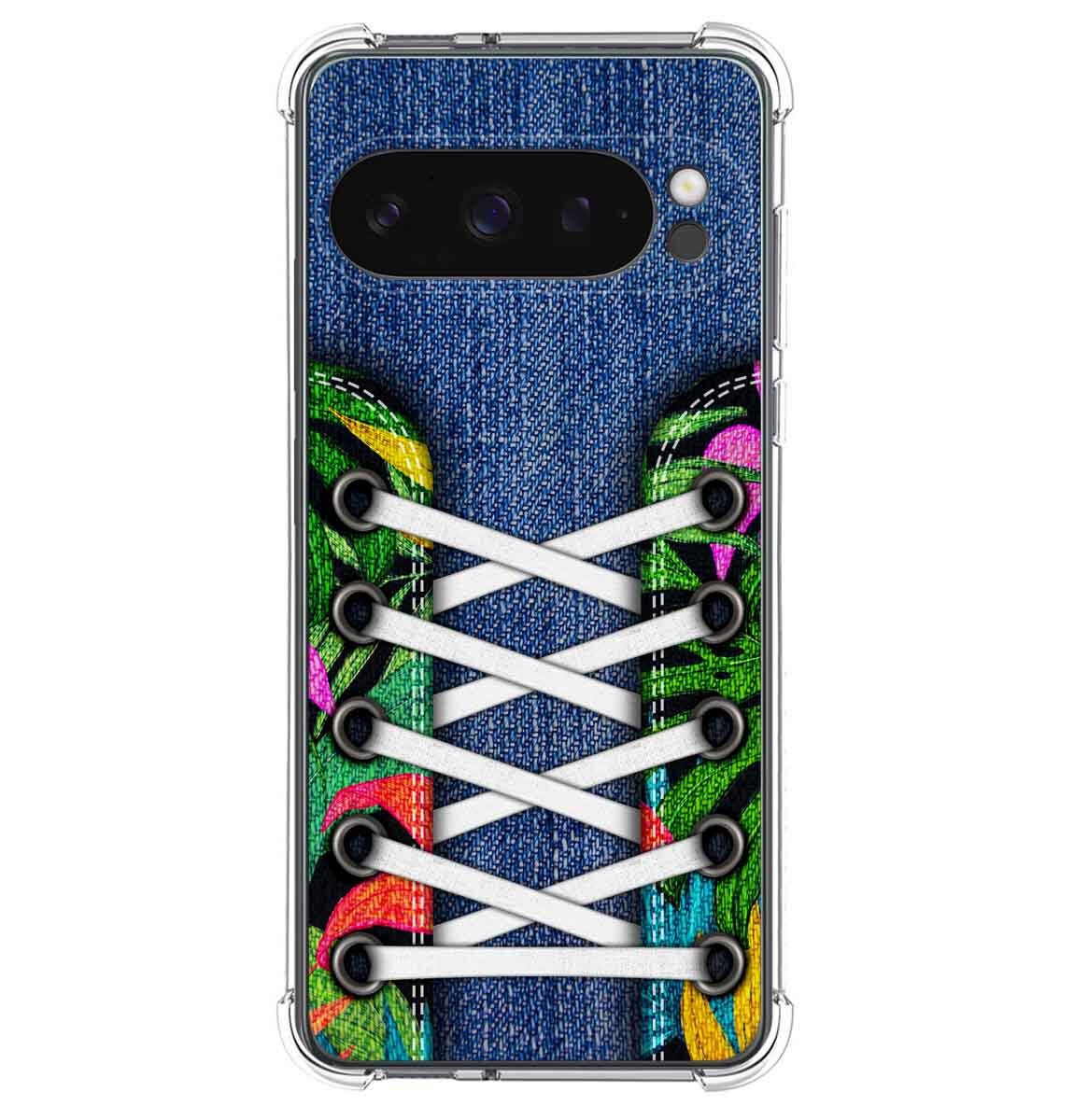 Custodia In Silicone Antishock Per Google Pixel 9 Pro XL 5G Design Scarpe 13 Di