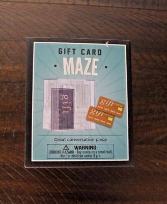 Gift Card Maze Brain Teaser Roll Marble to Unlock Card