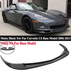 For Corvette C6 Base Model 06-13 ZR1 Style Matte Black Front Bumper Lip Splitter