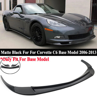 For Corvette C6 Base Model 06-13 ZR1 Style Matte Black Front Bumper Lip Splitter