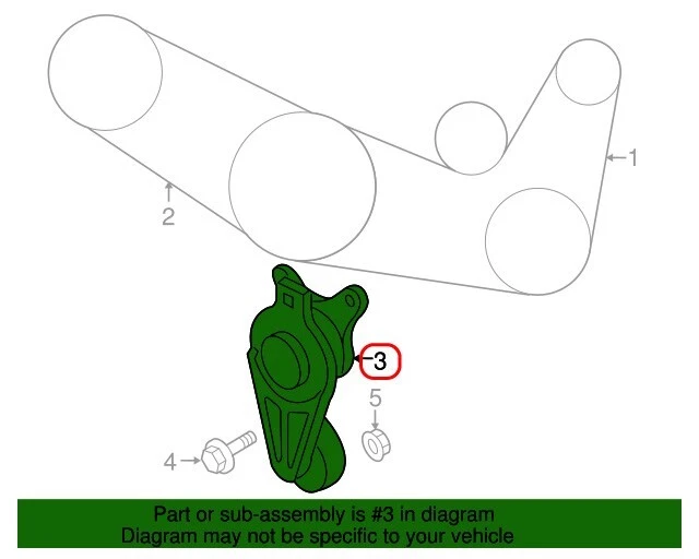 Tensor de correa Mazda OEM V PE03-15-980C para 3 6 CX-3 CX-5 CX-9 MX-5 Miata Foto 3 de 4