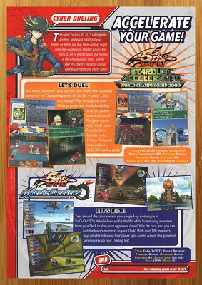 yugioh stardust accelerator decks 2006 Yu-Gi-Oh! 5D's Stardust Accelerator Nintendo DS Print Ad/Poster Game  Art