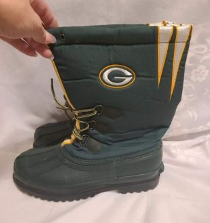Vintage Green Bay Packers Winter Snow Boots Men Size 11 NFL Football Team Logo Green Bay Packers Men main image 3