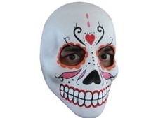 Día de los Muertos Máscara Catrina Halloween Embrujada Mexicana Calavera de Azúcar Día de Muerto