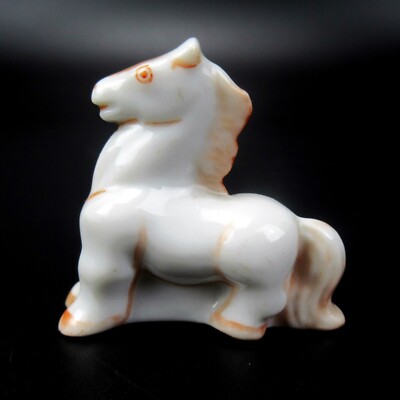 Herend Miniatur Porzellan Figur PFERD Handbemalt Hungary Porcelain Figurine +