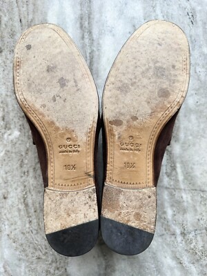 GUCCI Horsebit Suede Loafer Brown 10.5 / 11 US Brixton  display picture 1