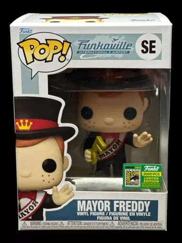 Funko Pop! Mayor Freddy SE 3000 Pieces - 2024 SDCC Con Sticker w/Pop Protector