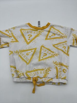 Guess Kids Sweater Youth Girl Medium Aop Logo Drawstring #5836