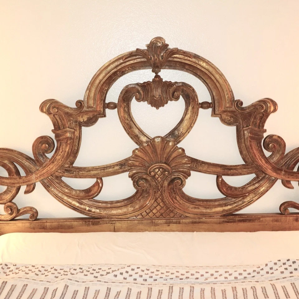 Tablero de cabeza estilo romántico barroco italiano vintage dorado tamaño king/queen Foto 4 de 4