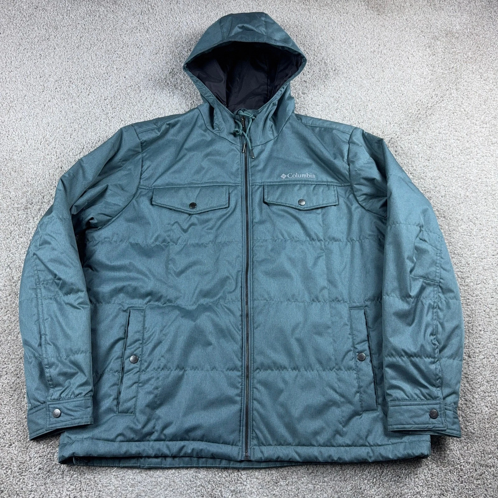 Columbia Jacket Mens Extra Large Blue Omni Heat Montague Falls Insulated Puffer