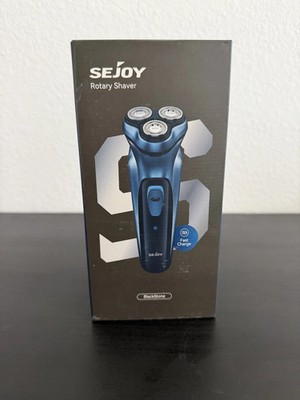 SEJOY Rotary Shaver Blue, BlackStone Model, Fast Charge New, Ships Fast!