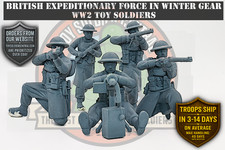 World War 2 Toy Soldiers - British Expedition Winter Gear 54mm - 1:32 W/O Bases