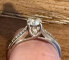 3/4 Total Carat Engagement Ring 14K White Gold — photo 3