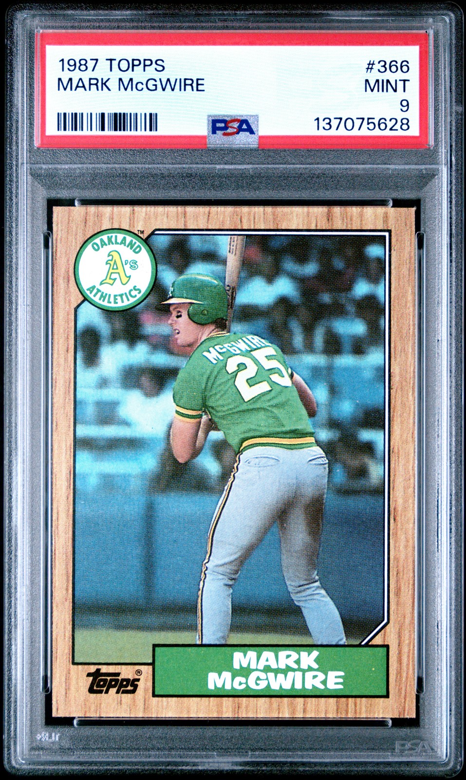 1987 TOPPS #366 MARK MCGWIRE PSA 9