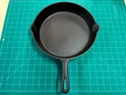 Vintage Cast Iron Skillet - Lodge 3 Notch - #8 - Hand Scribed