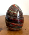 Fenton Art Glass Dave Fetty Multi Color Crayon Swirl 5" Egg