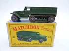 VINTAGE MATCHBOX LESNEY No.49a HALF TRACK PERSONNEL CARRIER IN ORIGINAL BOX 1958