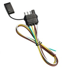 18 Inch Pure Copper 4 Pin 5 Wire Trailer Wiring Harness Plug Male End