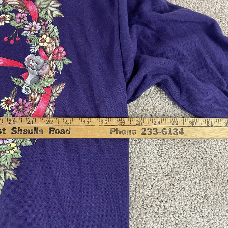 Vintage Grandma Sweatshirt 2X Cats Y2K 90s CottageCore Kitsch Cozy USA F119 - Image 4 of 4