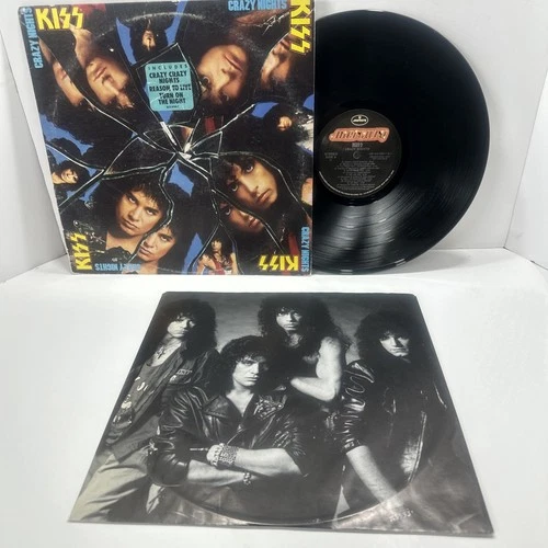 Kiss -Crazy Nights LP Vinyl 1987 “PROMO”Mercury 422 832 626-1 Q-1 1ST Press  NM