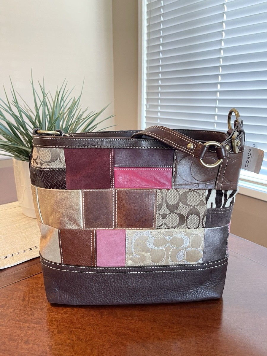 Coach Holiday Patchwork Bag Tote 10434 & Matching Wallet NWT