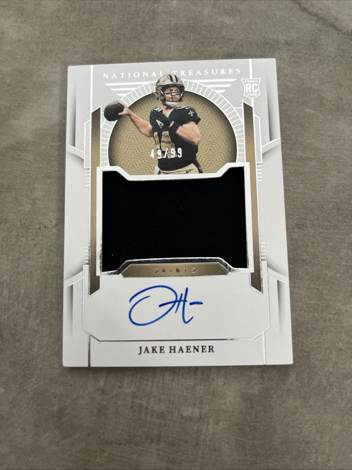 2023 Panini National Treasures - Rookie Patch Autographs Jake Haener #168 /99