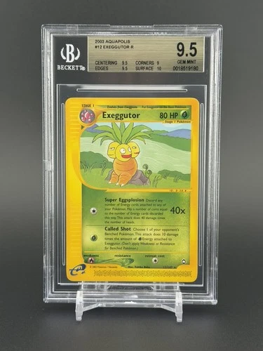 BGS 9.5 Gem Mint Exeggutor Aquapolis Rare Pokemon 12/147