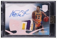 2019-20 Panini Eminence Hall Of Fame HOF Magic Johnson Game Used Patch Auto #/10