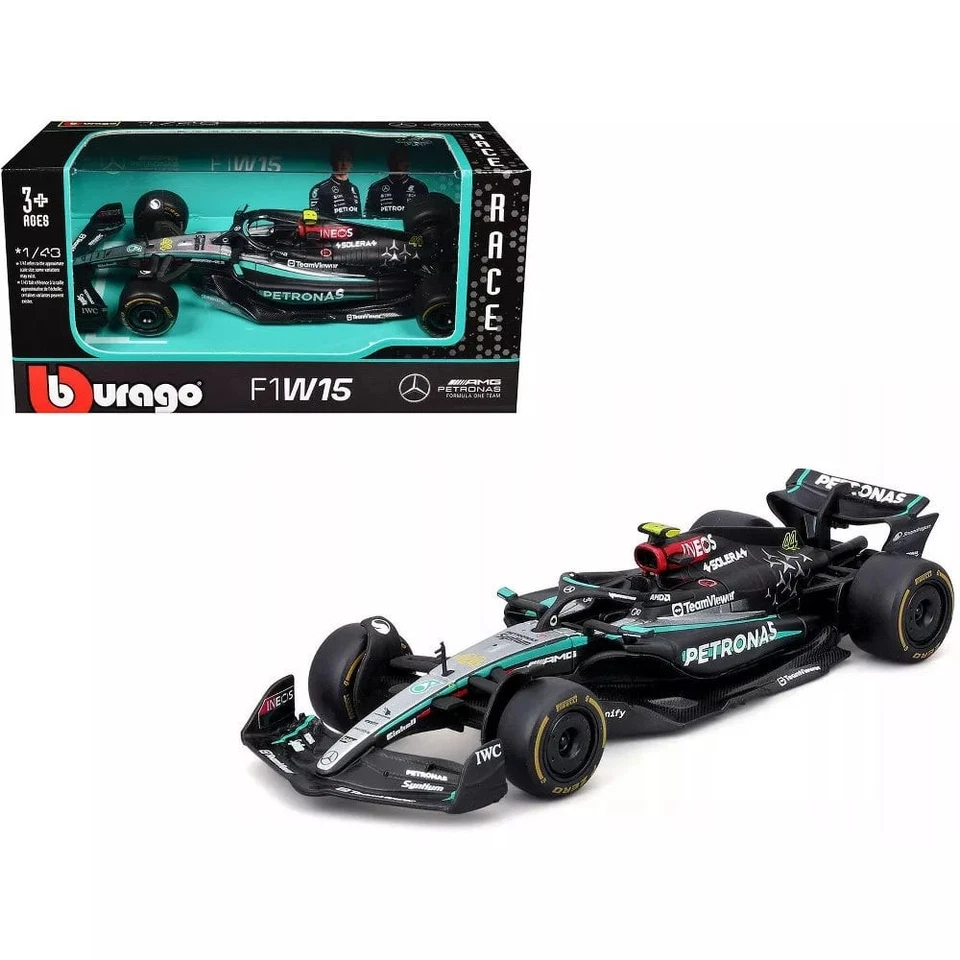 Bburago 2024 F1 Mercedes-AMG W15 #44 Lewis Hamilton 1:43 Scale Diecast Vehicle