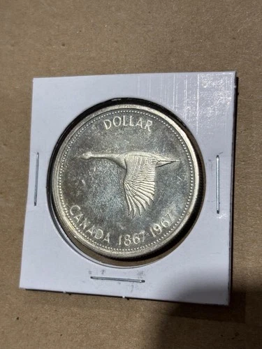 1967 Canada Silver Dollar - Flying Goose Centennial Coin - PROOF LIKE