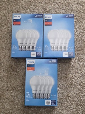 Philips 60W Equivalent Soft White A19 Medium LED Light Bulb (12-Pack)