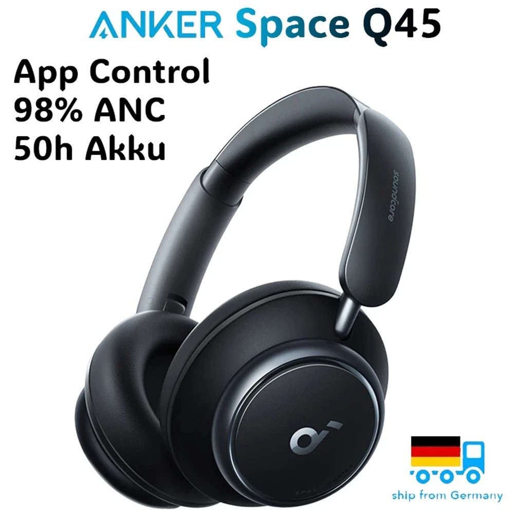 Soundcore Anker Space Q45 Bluetooth Kopfhörer 50 Std. Wiedergabe App Steuerung - Bild 1 von 7