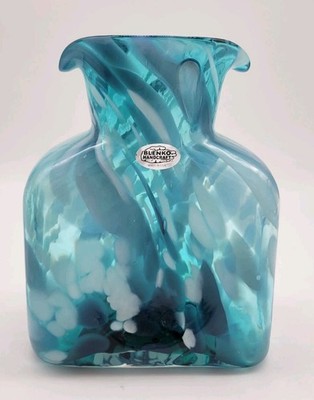 Blenko Helios Special Edition Neptune 384 Water Bottle-Seaspray w/Frit, LAST ONE