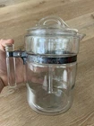Vintage Pyrex Glass Coffee Percolator Pot 6 Cup Complete All Glass USA Rare