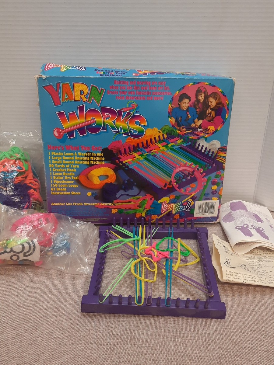 Vintage Lisa Frank Yarn Works Craft Kit Box 1990s Damaged Box