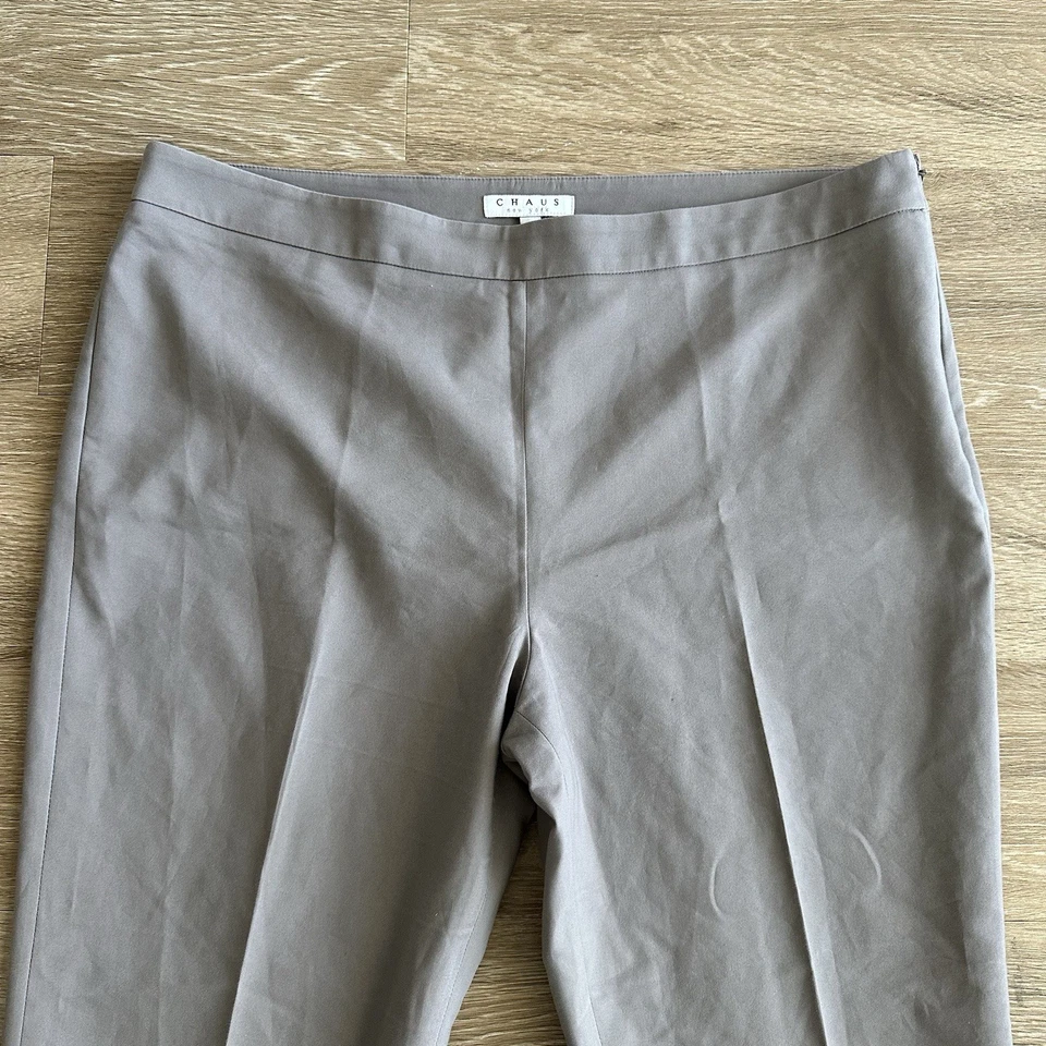 Pantalones de trabajo Chaus New York pierna recta causal beige tostado para mujer 16 Foto 2 de 4