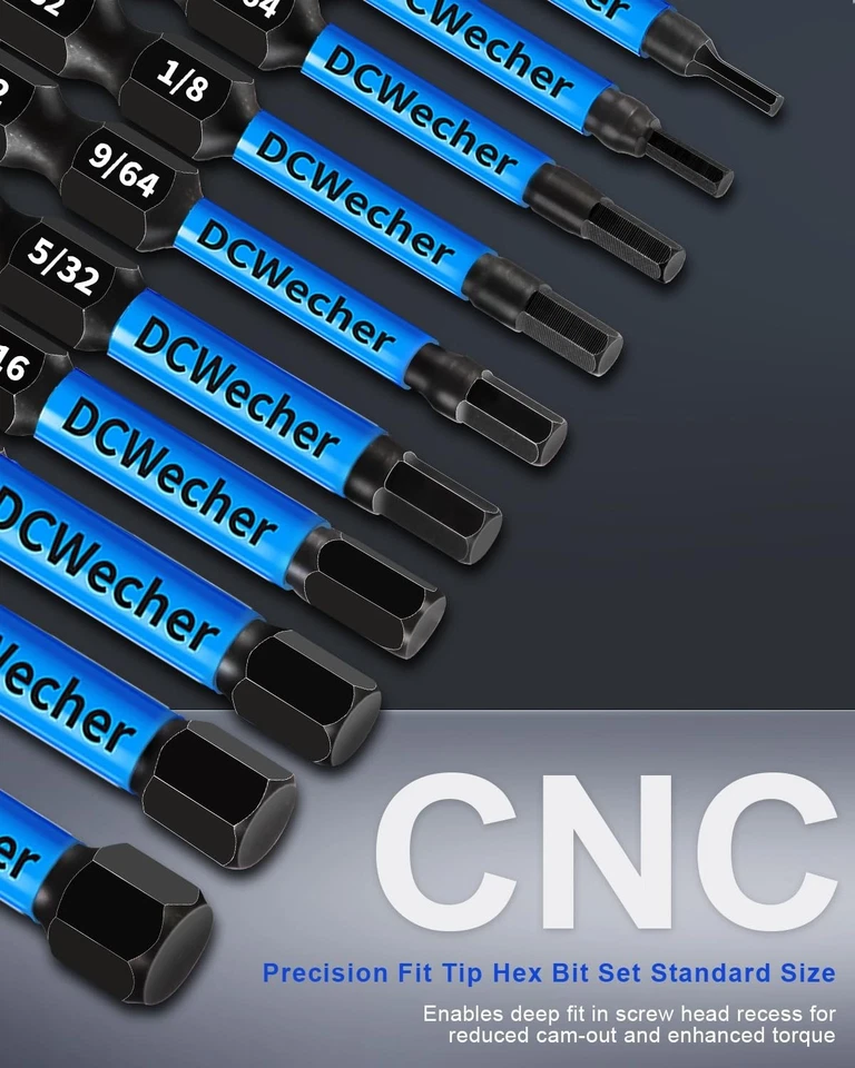 20-PCS Allen Key/Allen Wrench Drill Bit Set, Impact Hex Bits (Metric & SAE) USA - Image 2 of 4