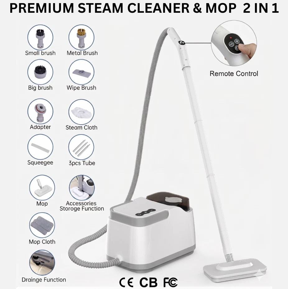 High Pressure Steam Mop Cleaner Portable Cleaning Steamer Machine for Home Car
Opens in a new window