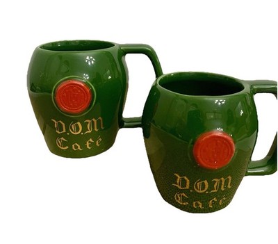 D.O.M. Cafe Sipa Benedictine Green Porcelain/Ceramic Expresso/liquor VTG FRANCE