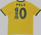 Pele Signed Brazil Soccer Jersey Full Name w/ Edson PSA DNA COA and Beckett Holo