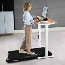 REDLIRO WALKING PAD UNDER DESK TREADMILL 300 LB CAPACITY MOTORIZED 30H-9 SILVER