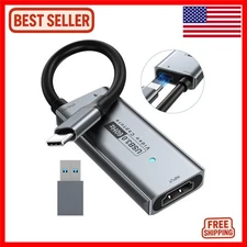 **Ultra HD 2K Video Capture Card - 1080P 60fps HDMI to USB-C with 100W PD Fas...