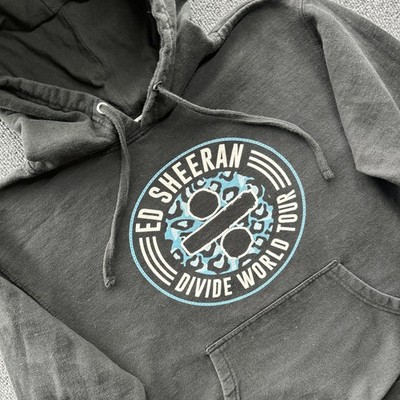 Ed Sheeran Divide World Tour Black Hoodie Sweatshirt Adult Size M