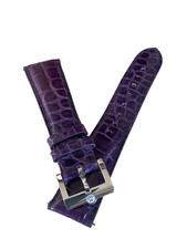MICHELE PURPLE 20mm Alligator Watch Strap - DECO XL, SPORT SAIL, URBAN